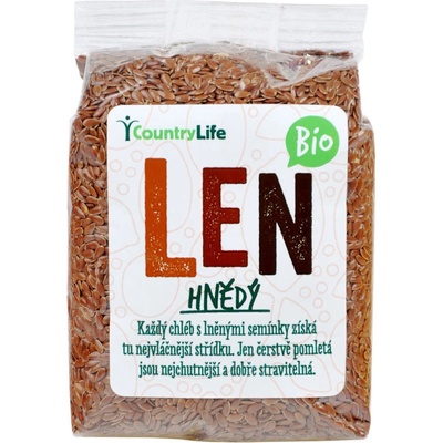 Country Life Len hnědý BIO 300 g