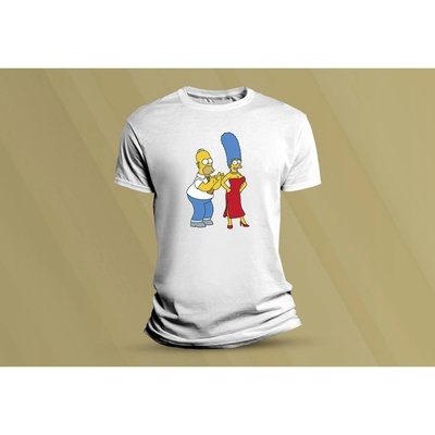 Sandratex dětské bavlněné tričko Homer a Marge Simpsonovi bílá – Hledejceny.cz