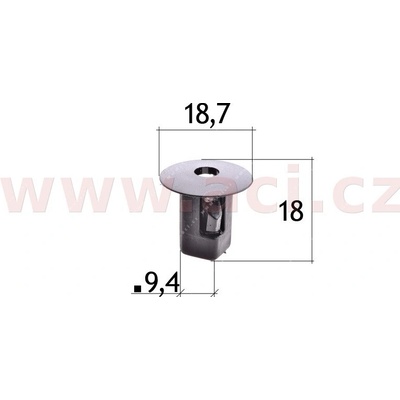 plastová příchytka s vnitřním závitem (sada 10 ks) UP 71274Z