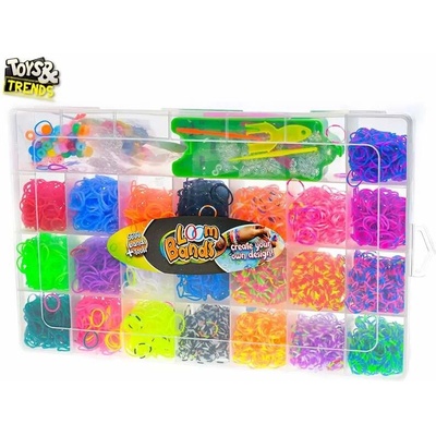 Toys Trends gumičky pro pletení náramků 5600ks velká sada v boxu