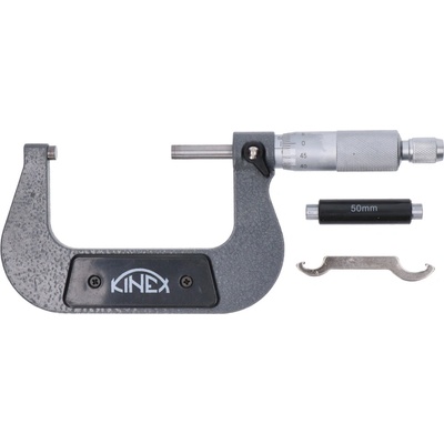 KINEX Mikrometr třmenový 50-75 mm/0,01mm, ČSN 25 1420, DIN 863