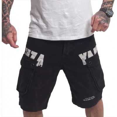 Yakuza cargo šortky BUMP CARGO CSB 23001 black čierna