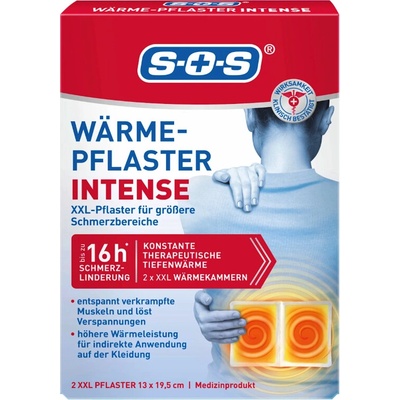SOS Intense hřejivé náplasti na záda a svaly 2 ks