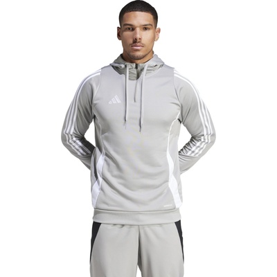 adidas Tiro 24 Hoodie šedivo bílá