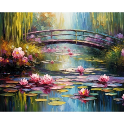 ZUTY Obrazy na stenu - Lekná pri lávke Rámovanie: bez rámu a bez vypnutia plátna, Rozmer: 40x50 cm