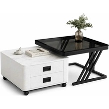 LuxuryForm Design Bolt 70 x 70 / 60 x 60 cm biely / čierny 2 ks