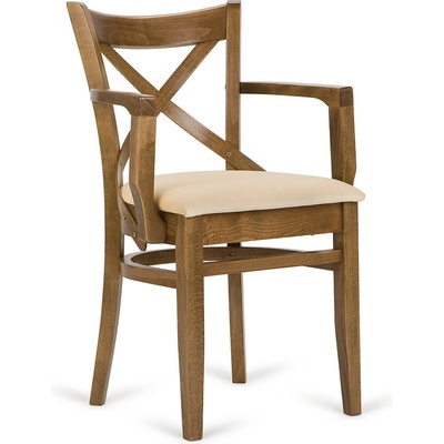 Paged Classic B-5245 Seat Uph Back Wood buk morený / látka kat. 2