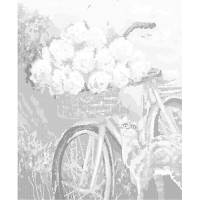 ZUTY Bodkovanie - PIVÓNIE V KOŠÍKU NA BICYKLI Rámovanie: vypnuté plátno na rám, Rozmer: 40x50 cm
