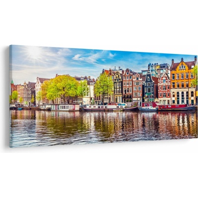 Obraz - Tancujúce domy, Amsterdam, jednodielne 200x100 cm