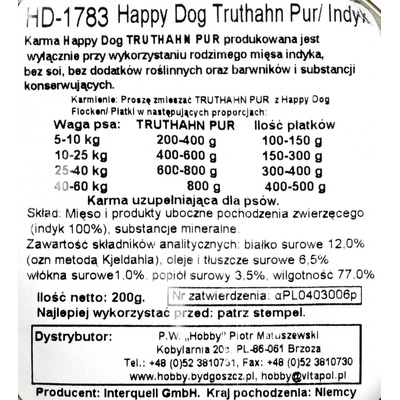 Happy Dog Truthahn Pur Texas morka 200 g