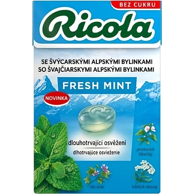 Ricola Fresh Mint Bonbóny bez cukru 40 g