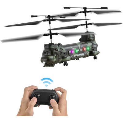 VEVOR RC vojenský vrtulník 2,4 GHz, 3,5kanálový, vzlet a přistání
