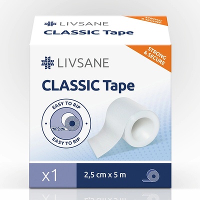 LIVSANE Fixační náplast Classic 2,5 cm x 5 m