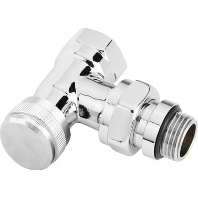 Danfoss radiátorové šroubení uzaviratelné CHROM RLV-CX 15 1/2" rohové 003L0273