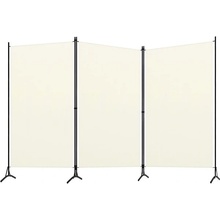 Greatstore 3dílný paraván krémově bílý 260 x 180 cm