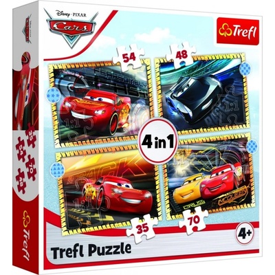TREFL Auta 3: Připravit pozor teď! 4v1 35,48,54,70 dílků