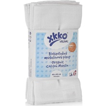 XKKO Biobavlnené Organic 40 x 40 Old Times Biele 10 ks