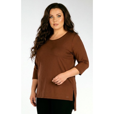 LITEX tunika pre plnoštíhlé Plus Size 7G049 hnedá