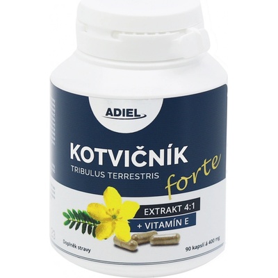 Adiel Kotvičník zemní Forte s vitamínem E 90 kapslí