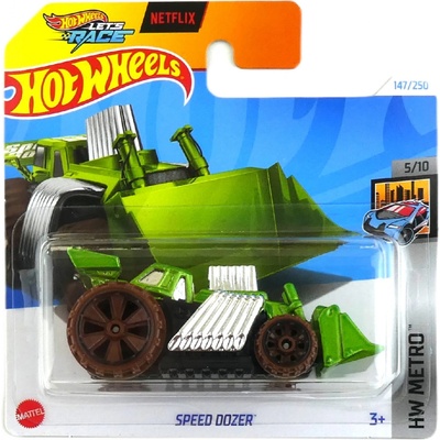 Mattel Hot Wheels Netflix Speed Dozer Green