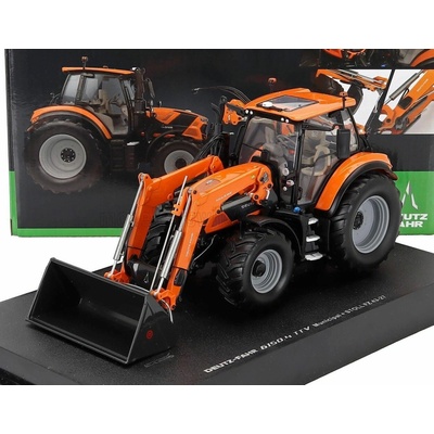 UNIVERSAL HOBBIES DEUTZ-FAHR 6150.4 TTV TRACTOR WITH FZ 47-23 FRONT LOADER 2018 ORANGE BLACK 1:32