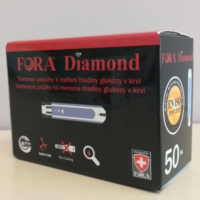 FORA Diamond Testovací proužky ke glukometru DM10 / DM20 / DM30 / DM40 50 ks