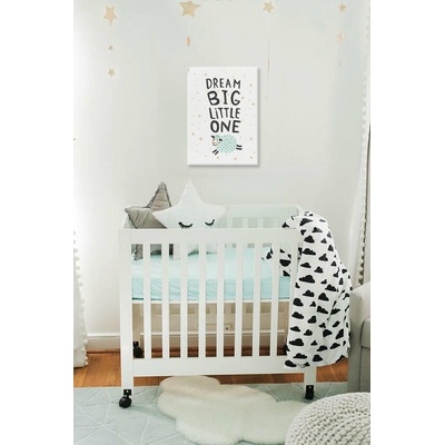 Papilora Obraz s nápisom Dream Big Little One na plátne do detskej izby - 30x40 cm