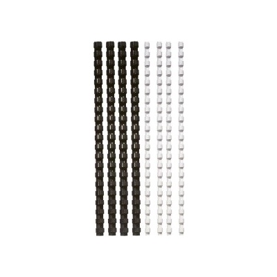 FELLOWES Hrebeň, plastový, 6 mm, 10-20 listov, FELLOWES, 25 ks, čierny