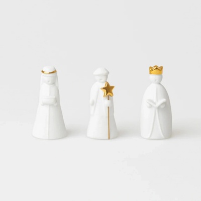 räder Porcelánové figurky Tři králové, bílá barva, porcelán