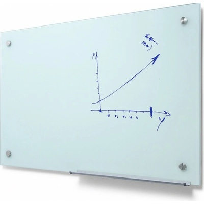 StandMar Scritto® Popisovateľná sklenená tabuľa – whiteboard, biela/čierna 1200 x 900 mm