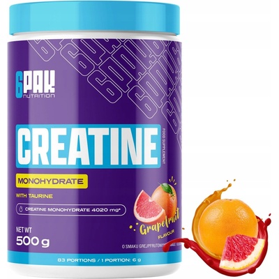6Pak Nutrition Creatine Monohydrate + taurin 500 g