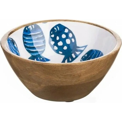 Shoeless Joe UK Dřevěná miska Barrier Reef Bowl blue 17 cm