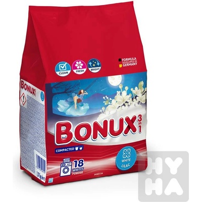 Bonux White Lilac prací prášek na bílé prádlo 18 PD 1,17 kg