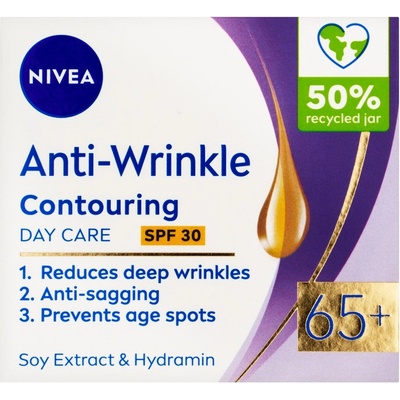 Nivea Anti-Wrinkle Contouring 65+ denní a noční krém pro zlepšení kontur 2 x 50 ml dárková sada – Hledejceny.cz