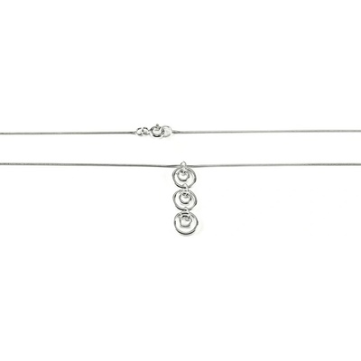 Šperky Nina Strieborný náhrdelník „trio kruhu“ minimalistický design 005