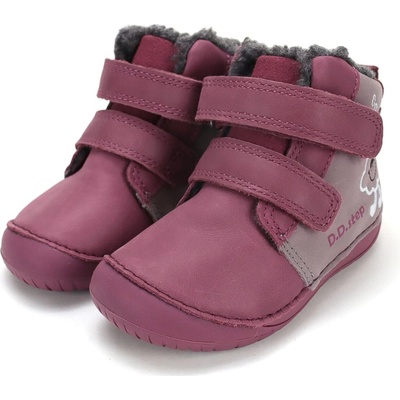D.D. Step Dětské dívčí zimní barefoot boty W070-62495C