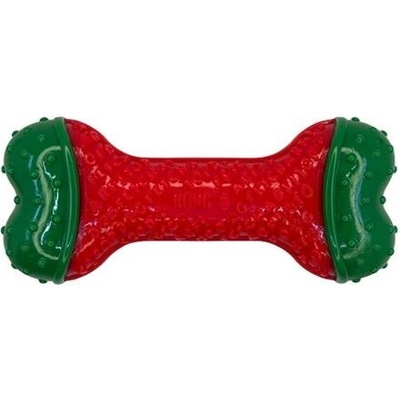 Kong vánoční CoreStrength gumová kost 6 x 14 cm