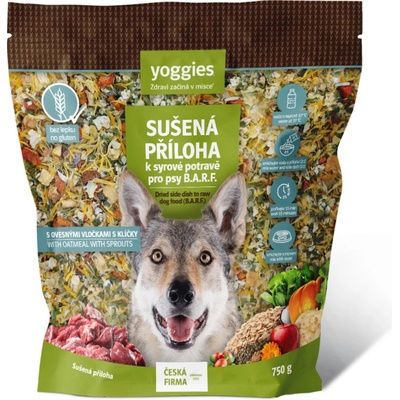 Yoggies Sušená příloha s ovesnými vločkami k syrové potravě B.A.R.F. 0,75 kg – Hledejceny.cz