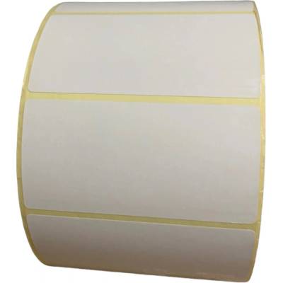Papierová Etiketa 80 mm x 40 mm, Pololesklý papier, Biela, Dutinka 40 mm, 2000 ks/kotúč, Permanentné lepidlo, Priemer kotúča 122 mm