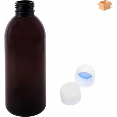 Tera plastová lahvička hnědás bílým uzávěrem Tera 300 ml 160 ks