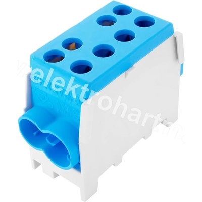 ELEMAN Svorkovnice rozbočovací HLAK 25 1/2 M2, 80A, 1pól., IP20, modrá, DIN 6512