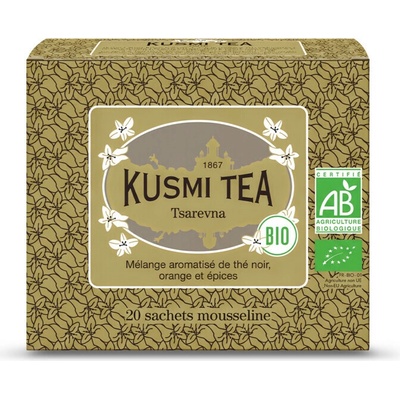 Kusmi Tea Porciovaný čierny vianočný čaj Tsarevna Bio, 20 vrecúšok (40 g) 21358A1120