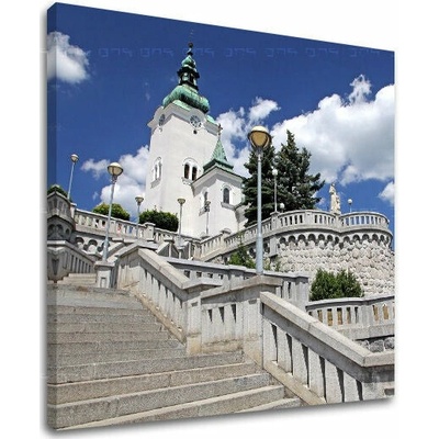 Papilora Obraz Ružomberka a Kostola svätého Ondreja na plátne — štvorcový formát - 50x50 cm