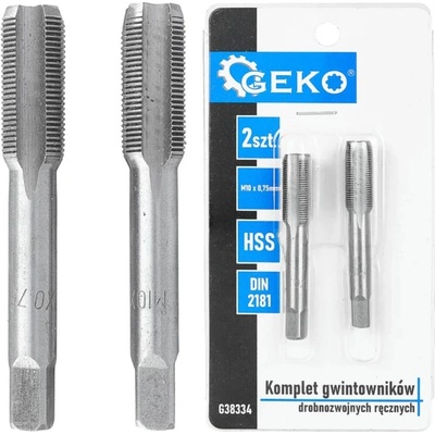 EU (GEKO) Sada ručných závitníkov pre jemný závit, 2 ks HSS DIN 2181 M10x0,75mm