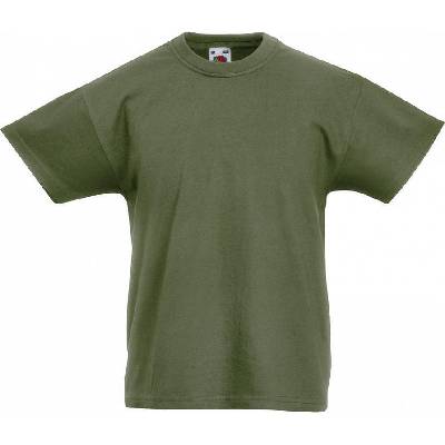 Fruit of the Loom detské tričko Original Tee Olivová