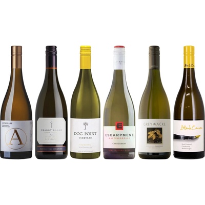 Novozélandské Chardonnay Premium Degustační bedna 6 x 0.75 l (holá láhev)