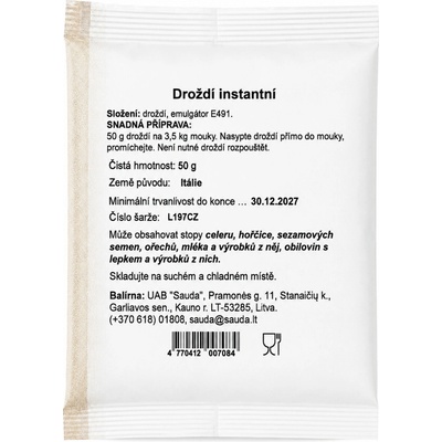 Sauda Instantní droždí 100 g – Hledejceny.cz