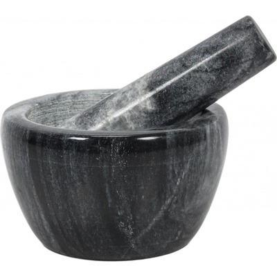 EH Excellent Houseware Mramorový hmoždíř LUNO, Ø 10 cm, černý
