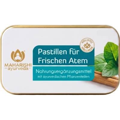 Maharishi Ayurveda pastilky pro svěží dech, ajurvédské bylinné pastilky v dávkovači 8,4 g