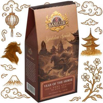 Basilur Winter café gingerbread sypaný čierny čaj perníková aróma 75 g
